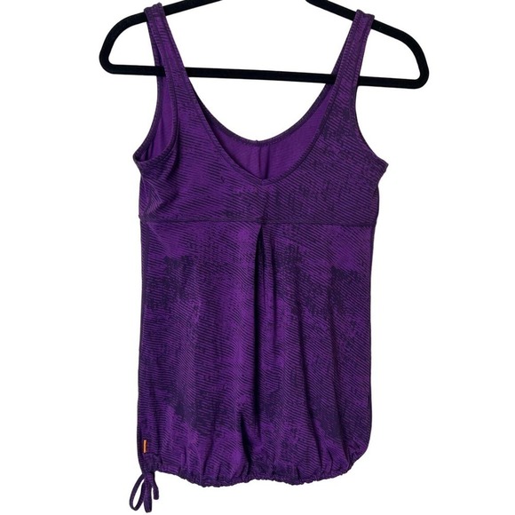 LUCY Active Tank Top Purple and Black Activewear w Drawstring Women's Size Small - Picture 2 of 4
